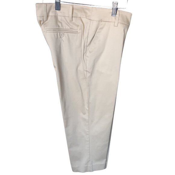 Alfred Sung Pure SZ 6 NWT Women's Tan Cotton Capri Pants - Picture 1 of 10